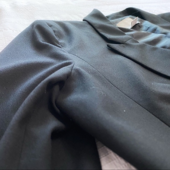 Halogen BLACK NOTCHED LAPEL SINGLE BUTTON BLAZER JACKET - 6 - Picture 9 of 12